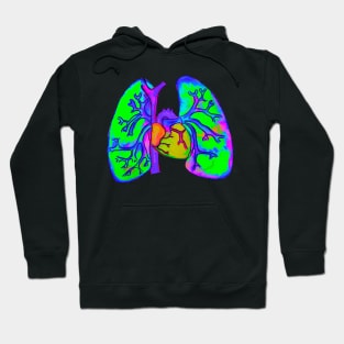 Neon Watercolor Lungs Hoodie